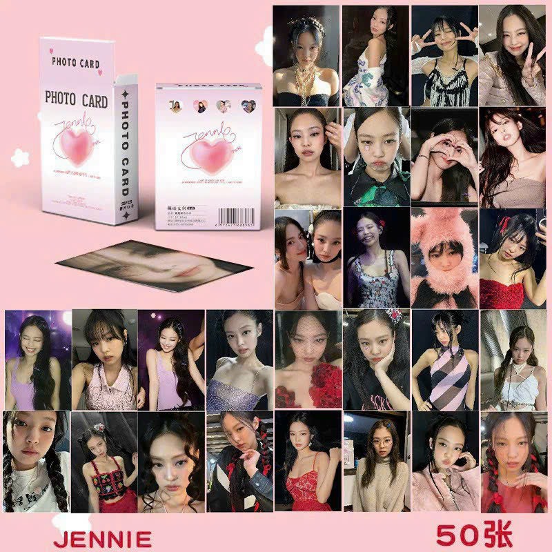 Hộp 50 tấm lomo card blackpink hologram bo góc mới nhất rose jennie jisoo lisa
