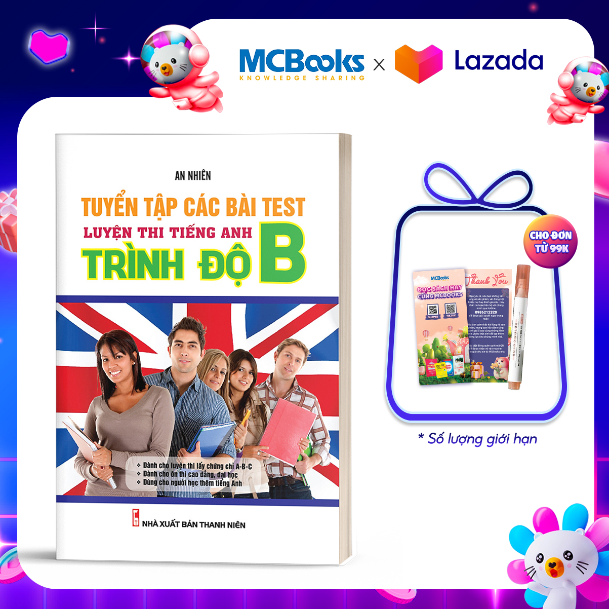 Sách - Tuyển Tập Các Bài Test Luyện Thi Tiếng Anh Trình Độ B - Dành Cho Học Tiếng Anh Cơ Bản