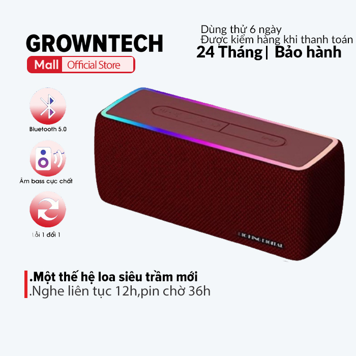 Loa bluetooth nhỏ gọn AKD W3 siêu trầm, tích hợp led auto cực đẹp, công suất 10W bass chất lượng tốt bảo hành 24 tháng