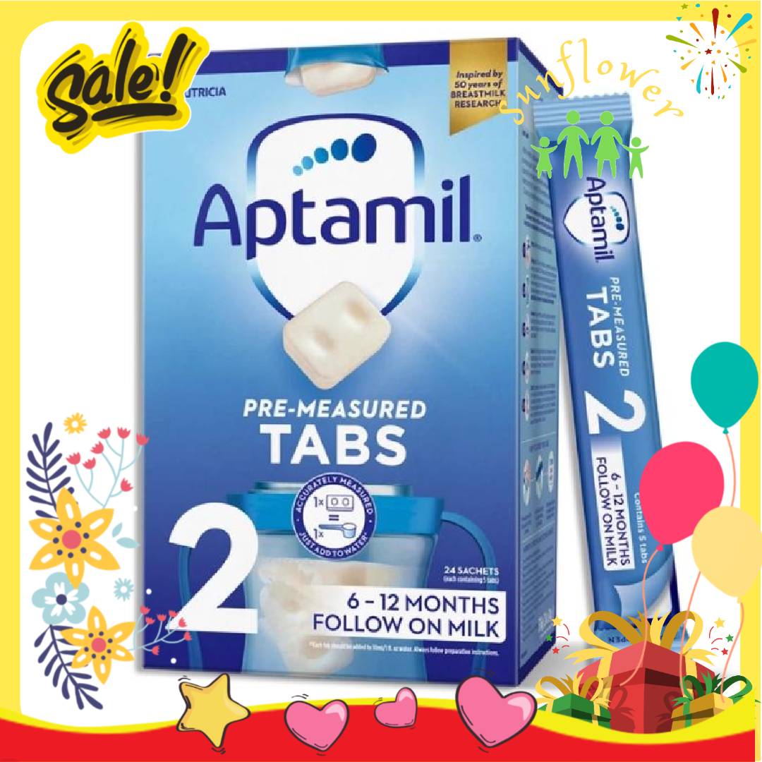 Sữa Aptamil số 2 dạng thanh của Anh cho bé 6-12 tháng tuổi hộp 24 thanh