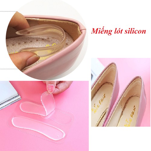 2 Miếng Lót Gót Giày Nữ Silicon Chống Nhấc Gót Giầy, Đau Chân - Giá Sỉ
