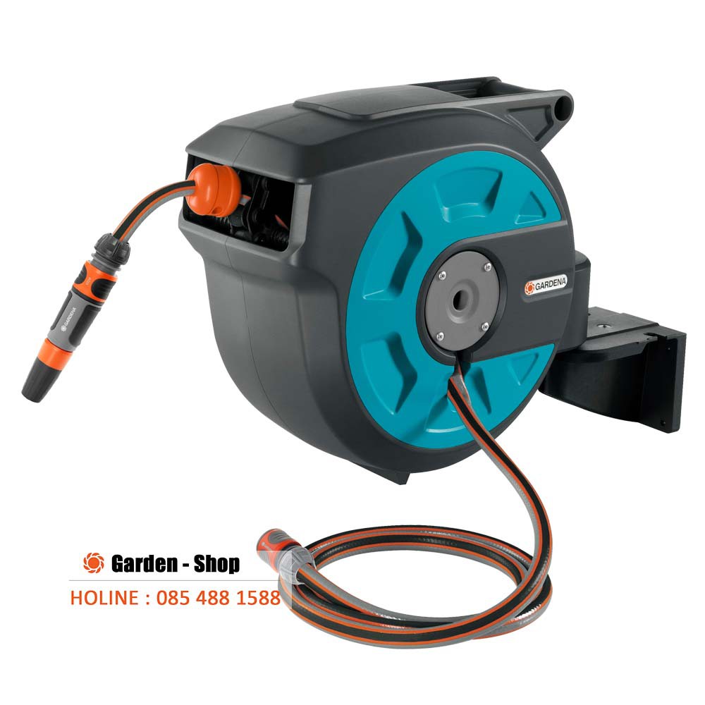 Bộ tưới treo tường 15m dây cuốn tự động gardena 08022-20