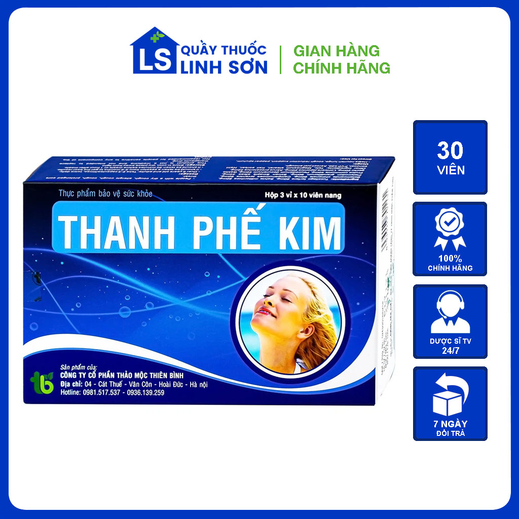 Viên uống bổ phế, giảm ho thanh phế kim 30 viên