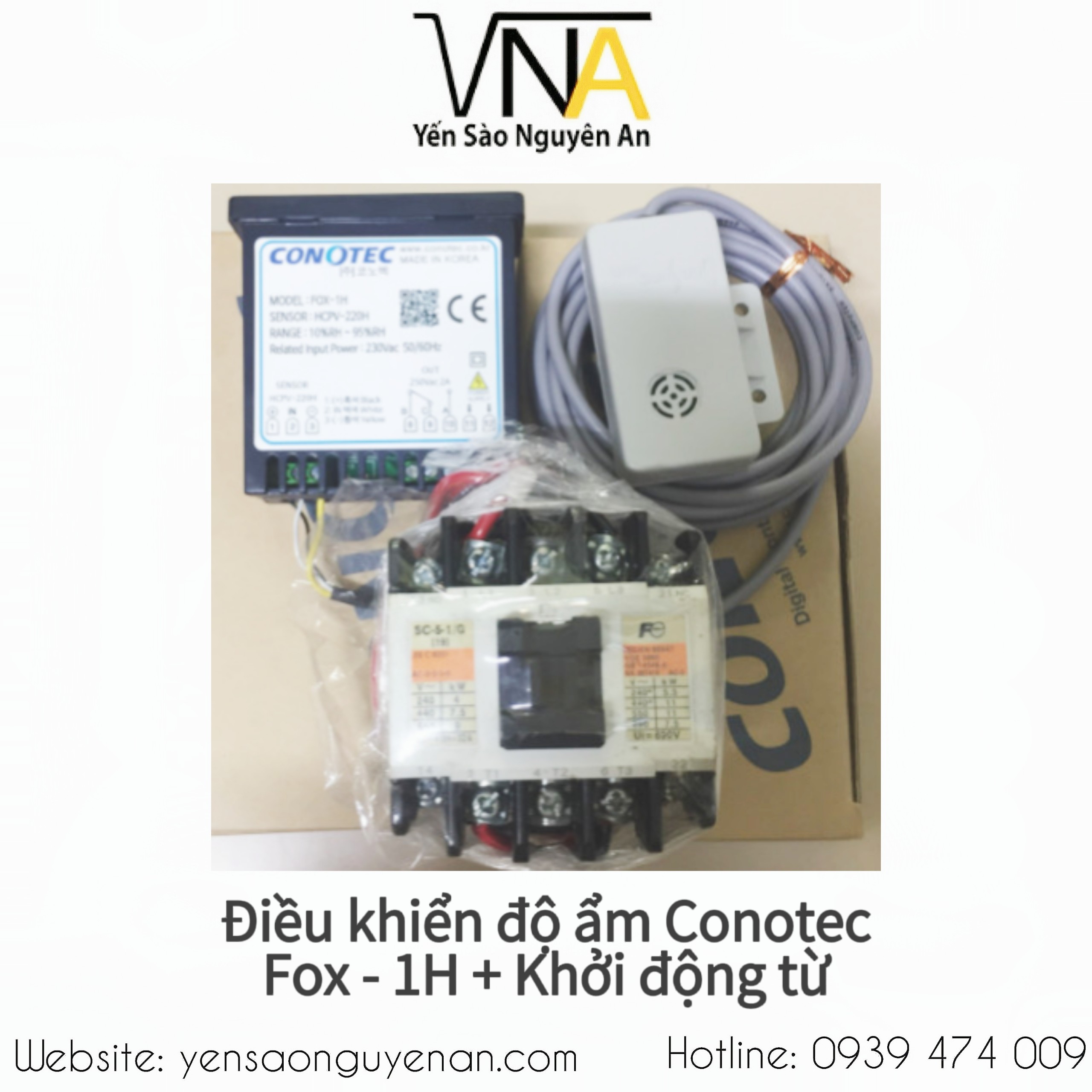 Thiết bị đo và điều khiển ẩm độ cho nhà yến HC 110M (dây 20m)