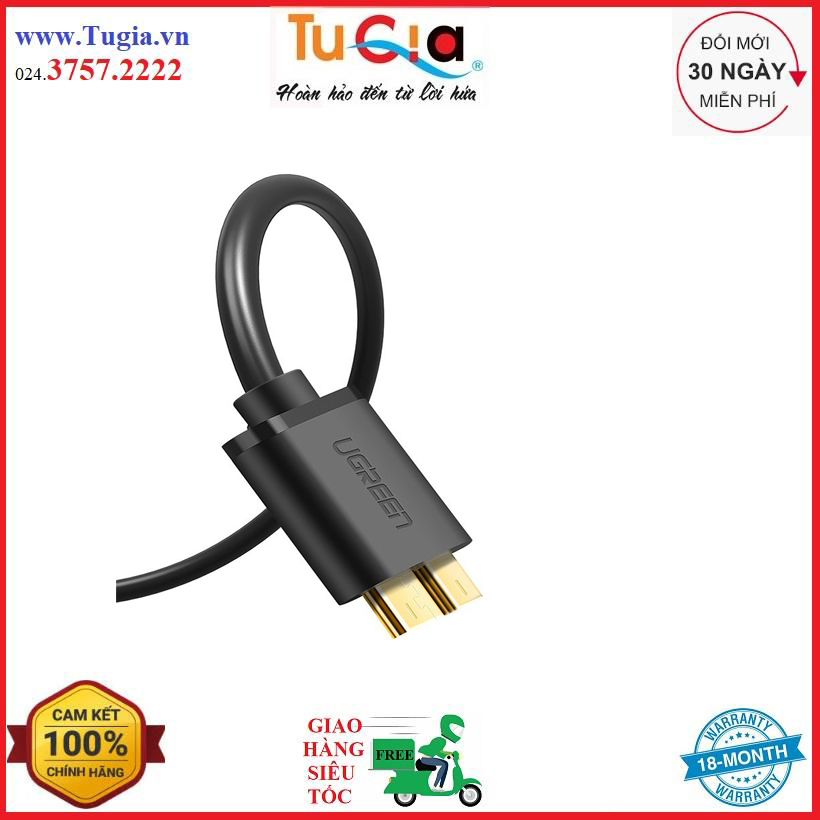 Cáp chuyển usb 3.0 to micro b dài 1m chính hãng ugreen 10841-hàng chính hãng