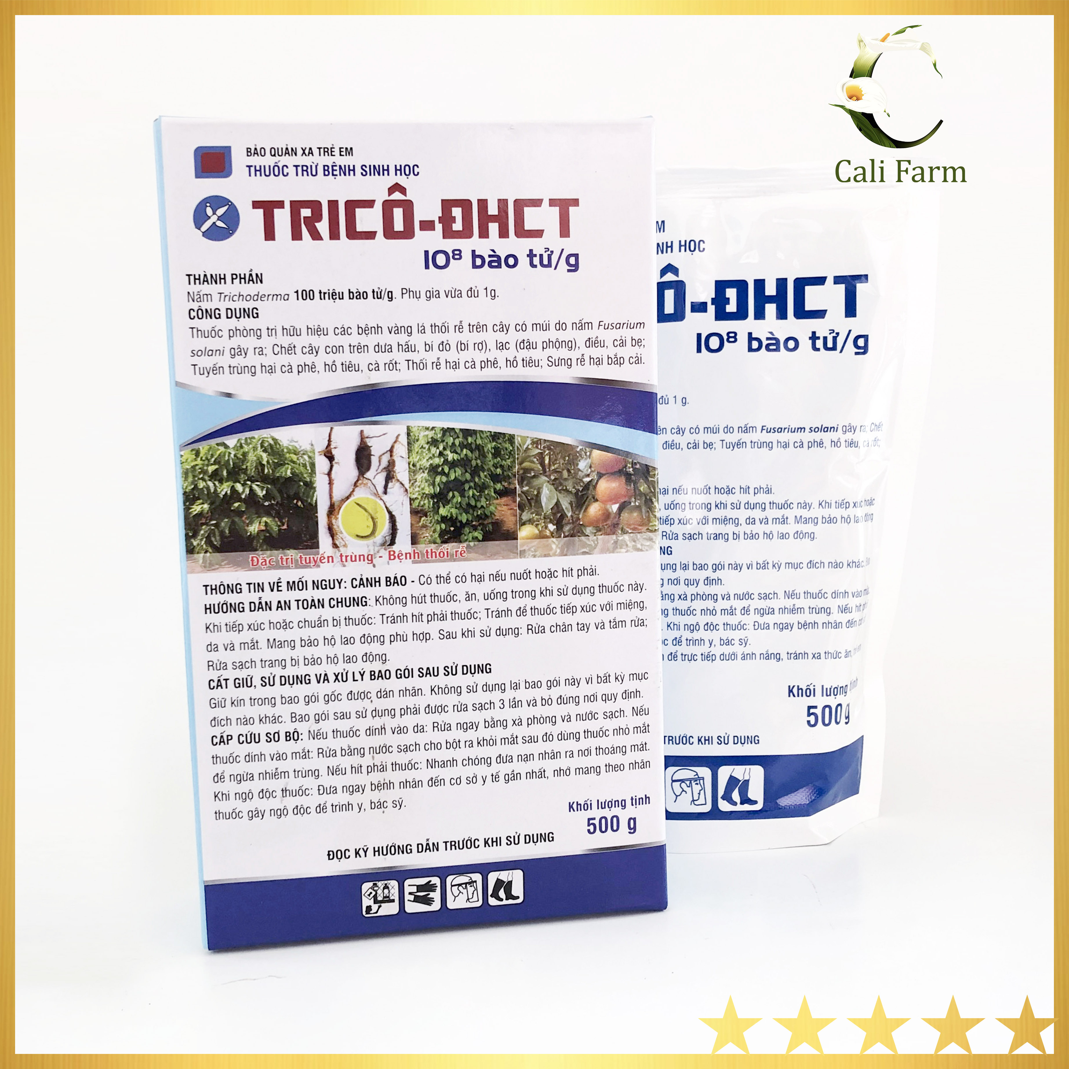 Chế phẩm trừ bệnh cho cây cảnh nấm Trico ĐHCT 500gr