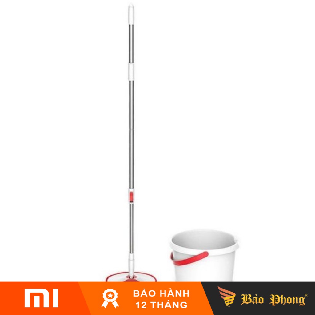 Bộ cây lau nhà thông minh XIAOMI Yijie Rotary Mop Set YD-02 Red Gray Cloth