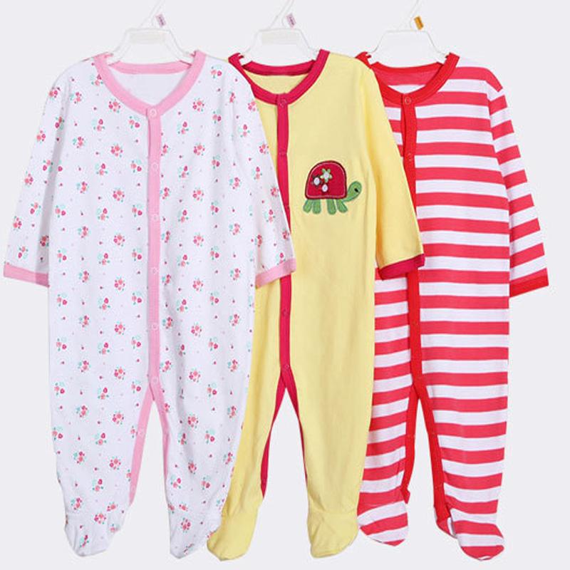 SET 3 Body Dài Tay Liền Tất Vớ Xuất Mỹ Cho Bé Gái Sơ Sinh Đến 12Kg, áo liền quần, body suit, sleep suit, body dài tay, bodysuit, sleep suit, body cộc tay, body chip, bodychip, body liền thân,