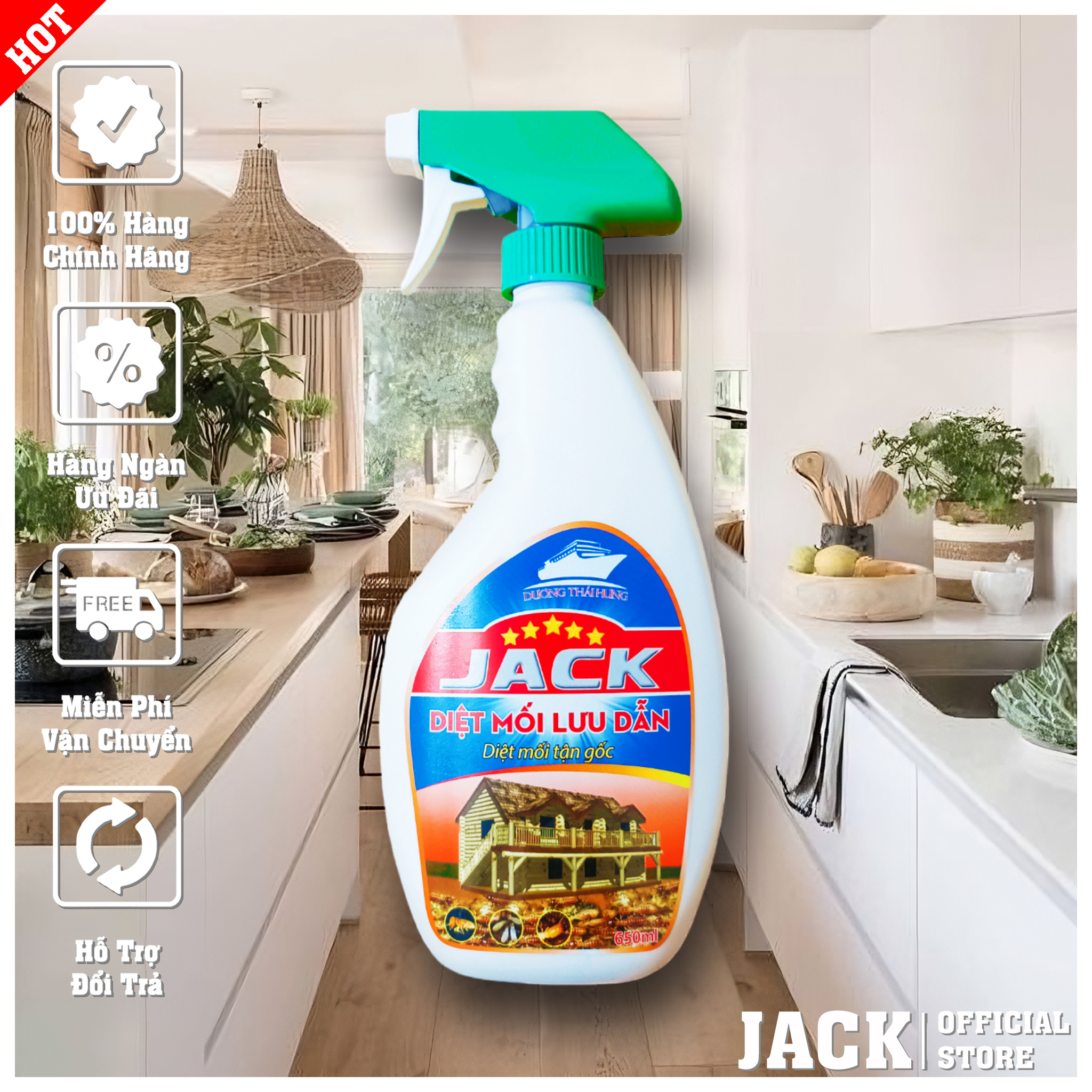  Thuốc Diệt Mối Tận Gốc Sinh Học Siêu Mạnh Chống Mối Mọt Hiệu Quả Nhanh Chóng Jack 650ml 