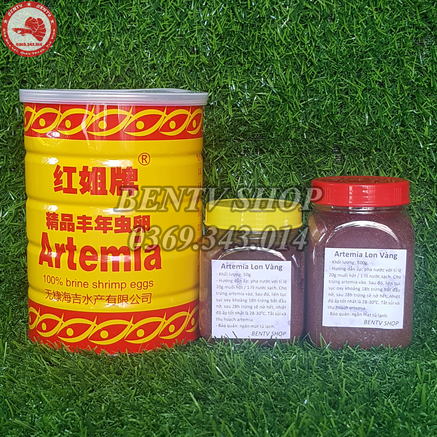 Trứng Artemia Ấp Nở Lon Vàng - Tỉ Lệ Nở Rất Cao