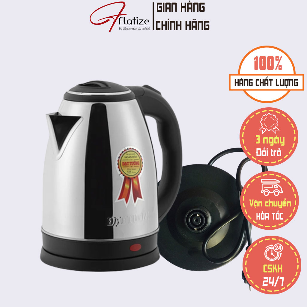 Ấm đun siêu tốc, ấm đun nước đạt tường, ấm điện cao cấp 1,8l dtst02 - flatize
