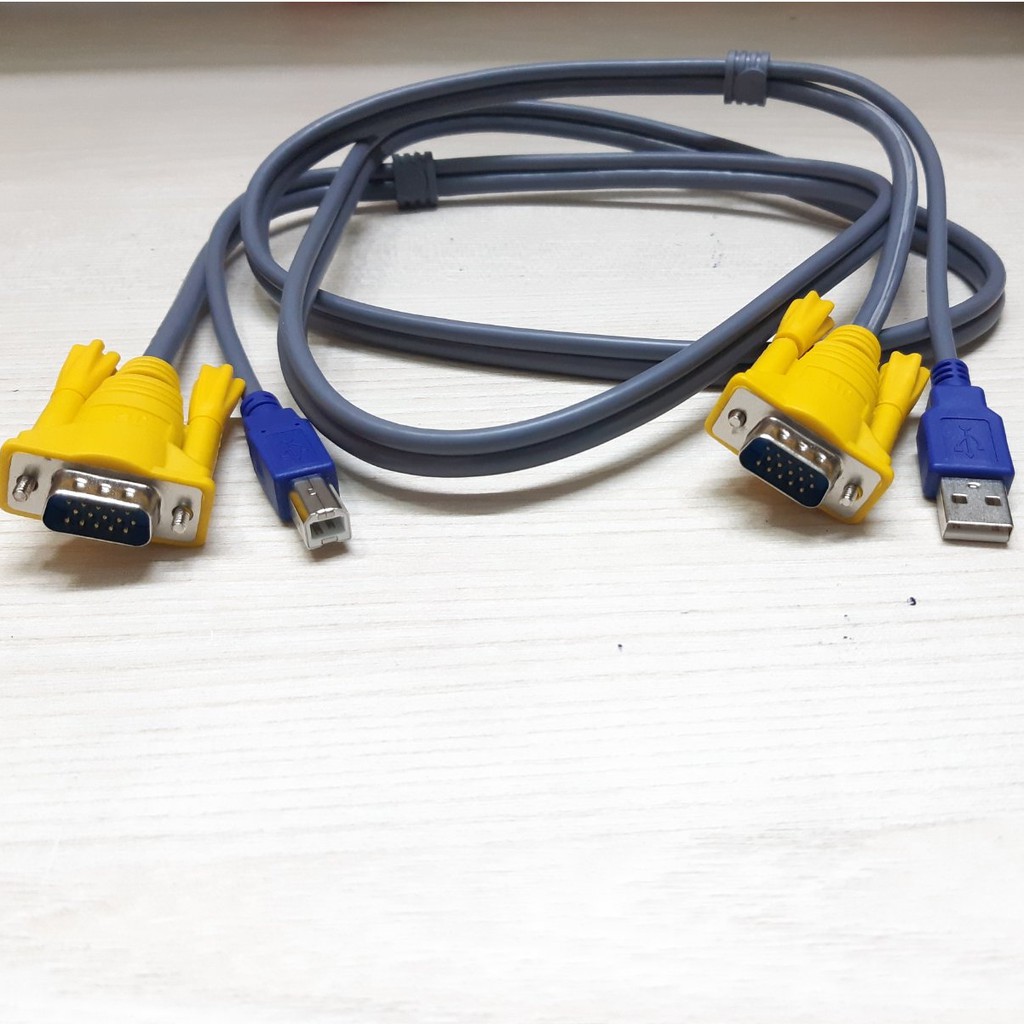 Cáp vga kvm 15 có cổng nối cho usb pin dài 1.5m - v602f