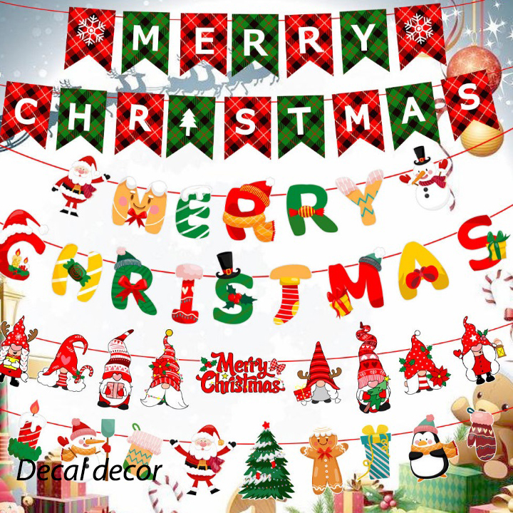 Dây treo trang trí noel giáng sinh chữ merry christmas - Phụ kiện decor trang trí nhà cửa cây thông noel chúc mừng năm mới