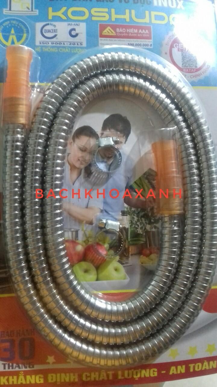 Dây Dẫn Ga An Toàn bọc inox chống chuột cắn Tặng kèm 02 siết cổ dê