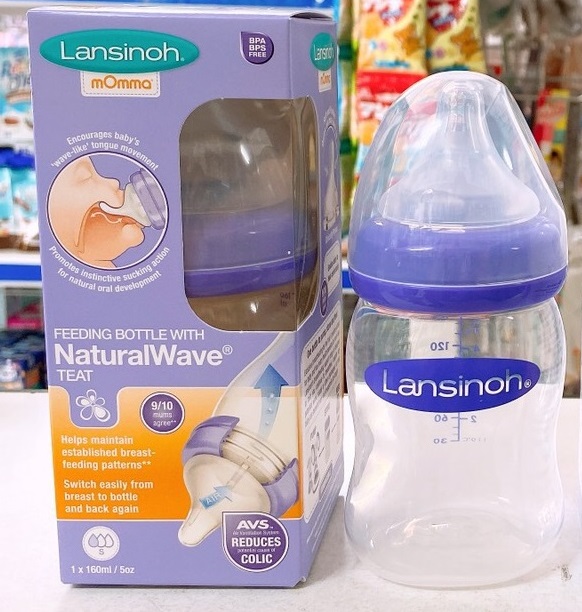 [HÀNG MỸ] Bình sữa Lansinoh Momma 160ml/ 240ml