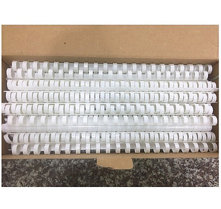 Gáy lò xo nhựa trắng dsb 14mm