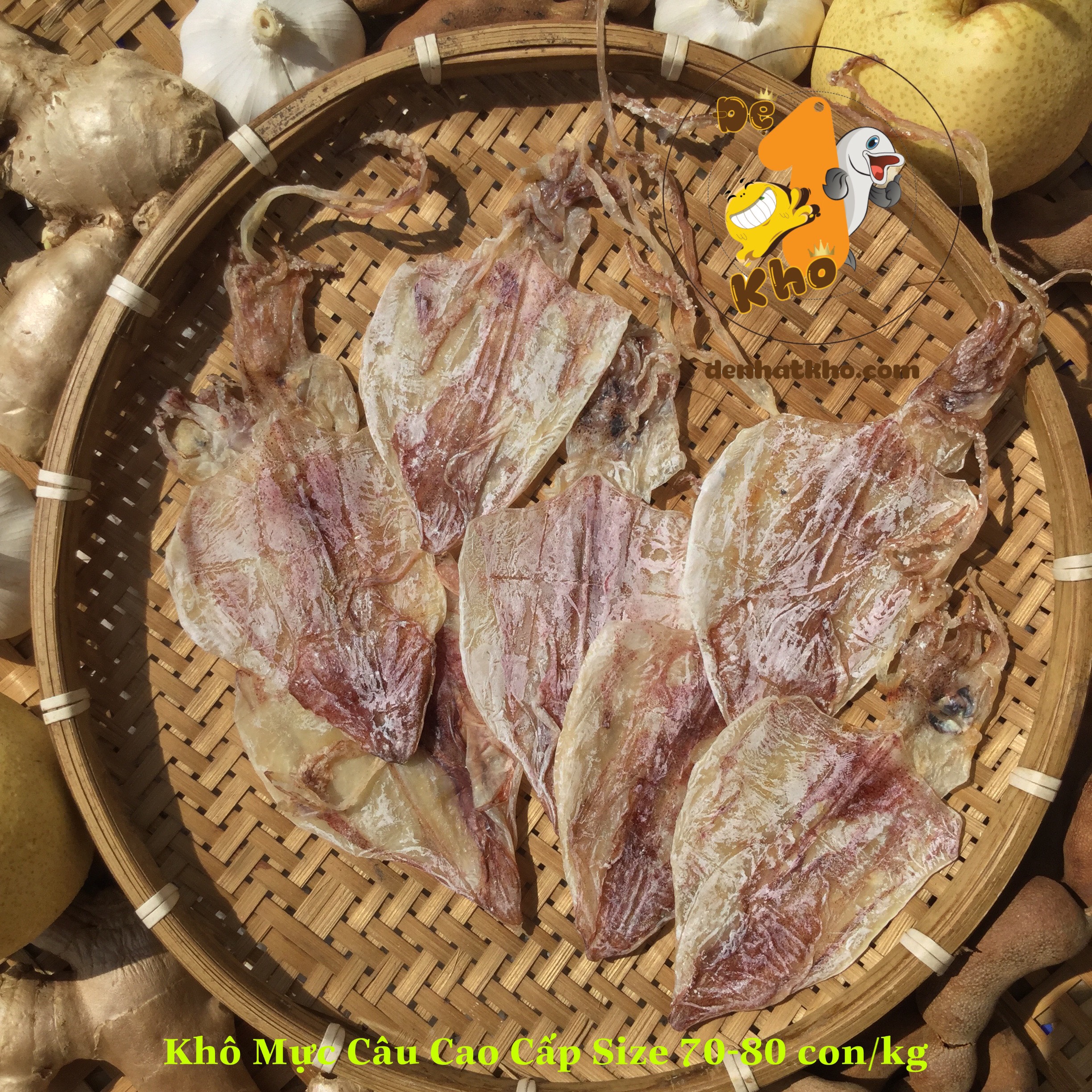 Khô Mực 100g Đệ Nhất Khô, Khô Mực Nguyên Con Nhỏ 70-80 con/kg,Mực Khô Câu Chất Lượng Cao Xuất Khẩu, Thịt Dày Thơm Ngọt Trắng Hồng Phấn, Đặc Sản Phan Thiết