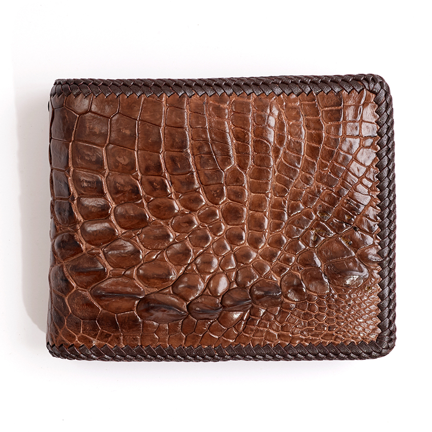 [TẶNG QUÀ +FREESHIP MAX] Ví Nam Da Cá Sấu Cao Cấp Đan Viền KN CS1-VI08 + Tặng kèm móc khóa da cá sấu, hộp và túi giấy màu ngẫu nhiên đựng quà sang trọng