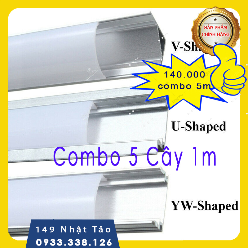 Thanh Nhôm Định Hình Led cao cấp chuyên dùng cho Led Dây Dán và  Nguồn Đũa trong thiết kế Nội Thất v