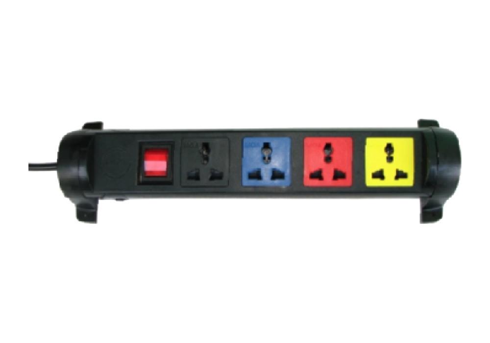 Ổ cắm đa năng xoay- 4 ổ cắm- dây 3m/5m- đen-lioa-4d32n2x/4d52n2x
