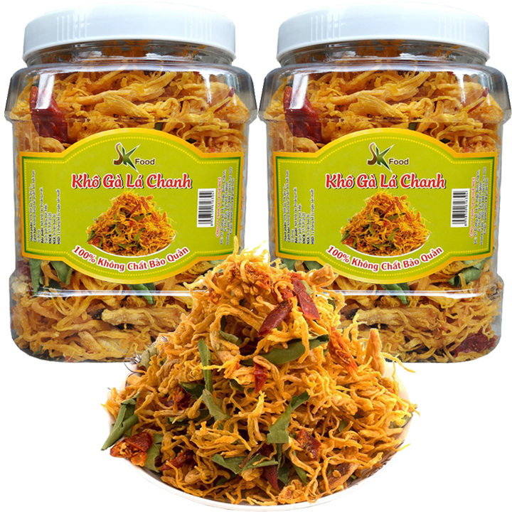 [TÙY CHỌN] 1KG KHÔ GÀ LÁ CHANH LOẠI NGON THƯƠNG HIỆU SK FOOD