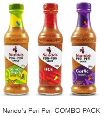 Combo Sốt Nando's Peri Peri Sauce (3 vị)