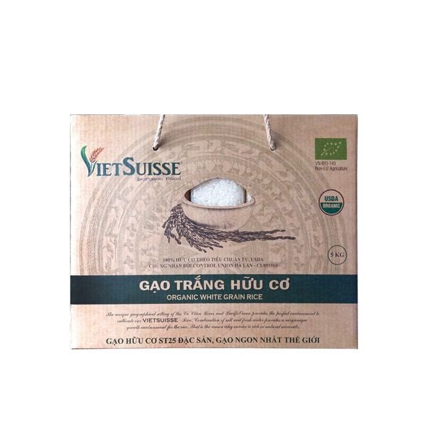 Gạo trắng hữu cơ Vietsuisse 5kg