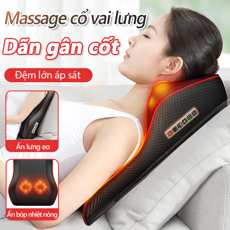 [HCM]Máy massage vai gáy BENBO  gối mát xa vai gáy toàn thân đa năng Thiết bị massage lưng