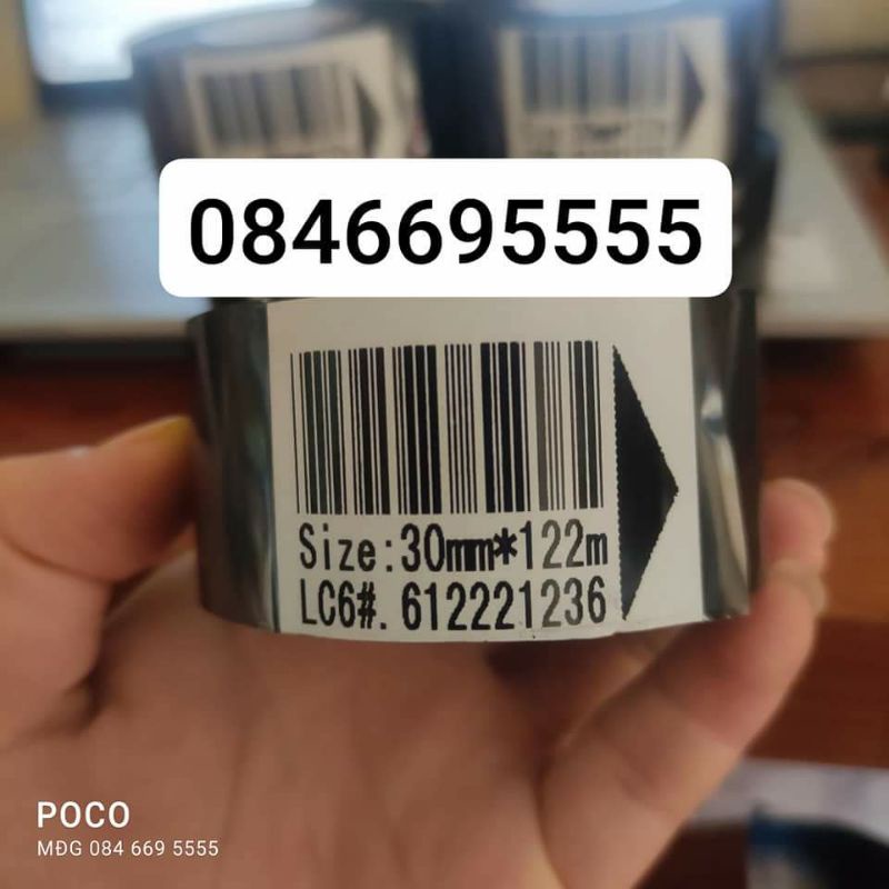 Combo 5 cuộn mực máy in date dập tay dy8, hp241b size 30mm122mm- máy đóng gói khang hồng