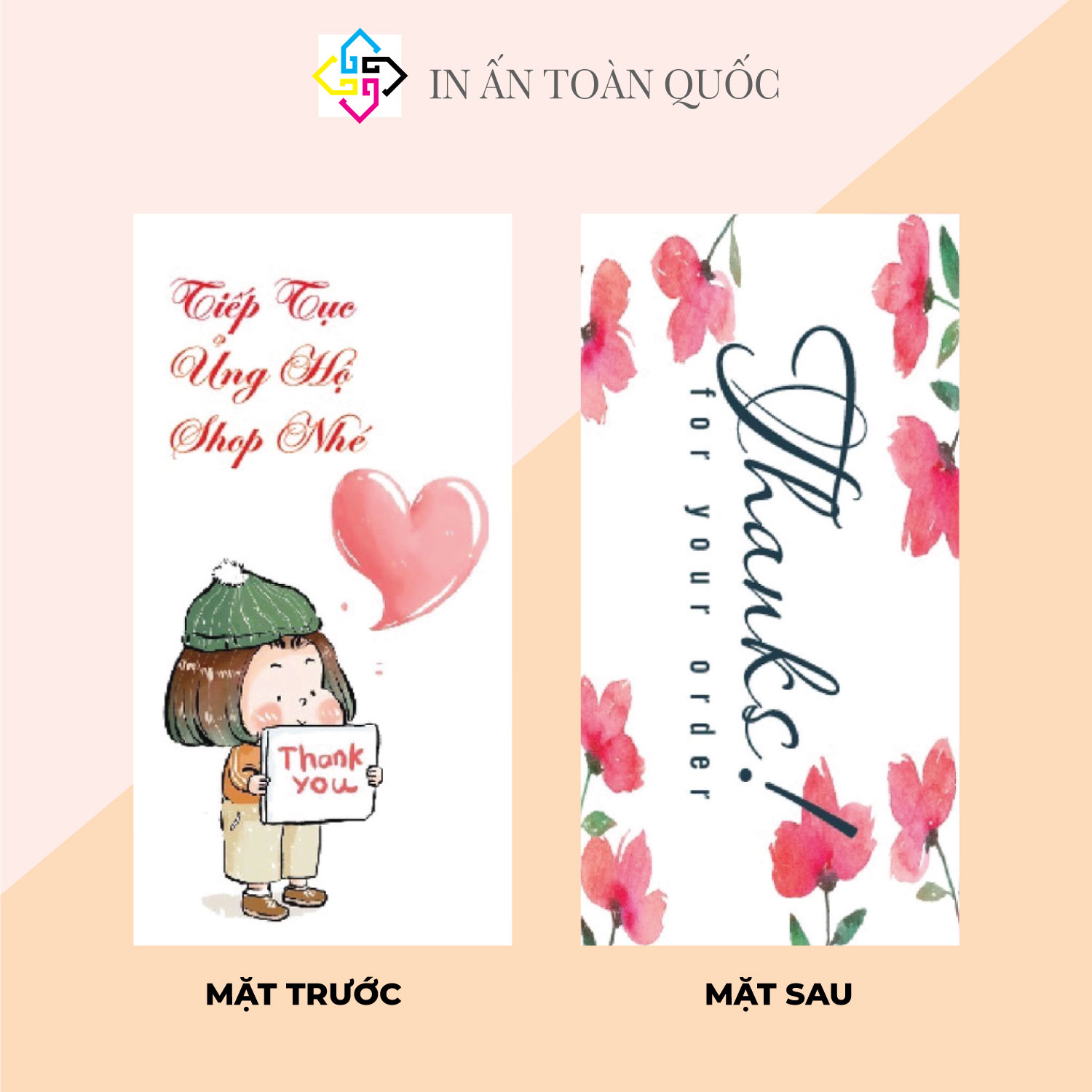 [HCM]100 THẺ CÁM ƠN THIỆP CÁM ƠN THƯ CÁM ƠN THANK YOU - NHỎ XINH YÊU TẶNG KHÁCH_Kt 5.4x3cm-m1