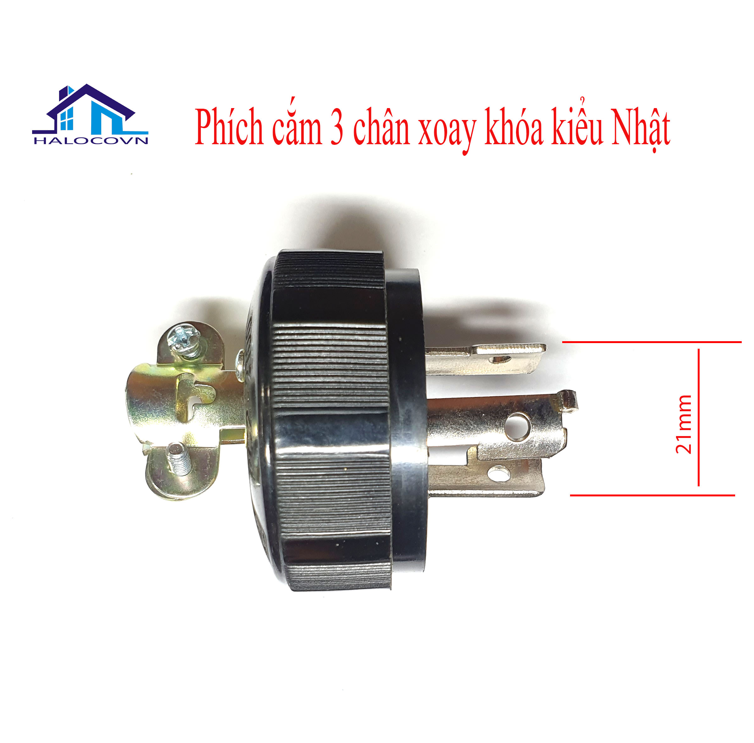 Phích cắm 3 chân xoay kiểu Nhật