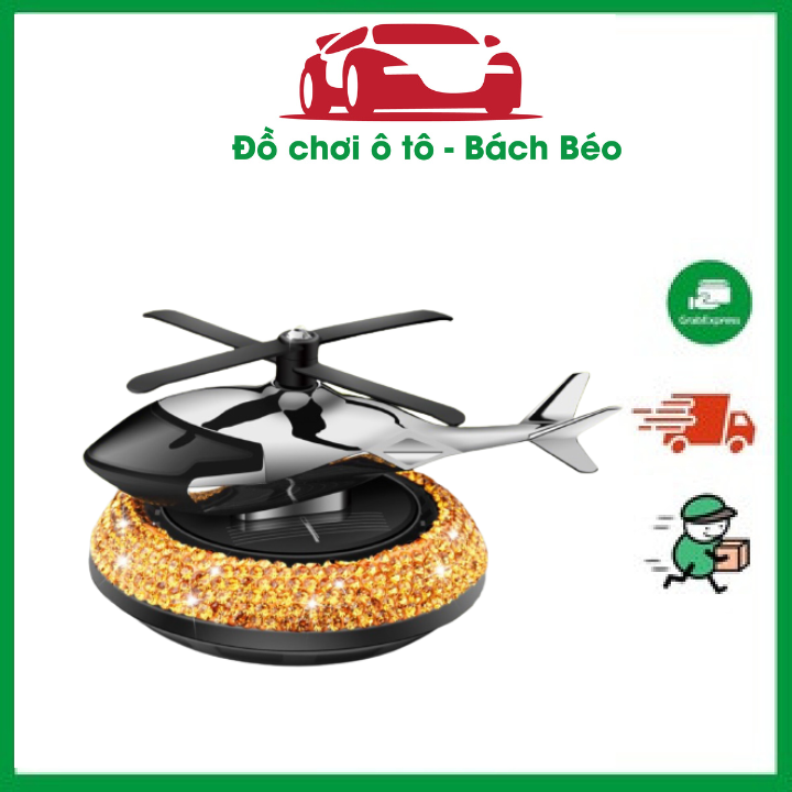 Nước hoa ô tô năng lượng mặt trời mh máy bay trực thăng, khuếch tán hương thơm, khử mùi ô tô tặng kèm tinh dầu thơm