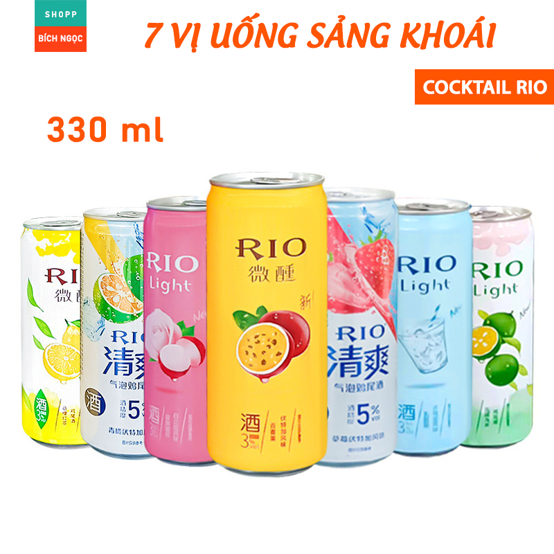 Rio hoa quả lên men nhiều vị - Cocktail hoa quả lon 330ml