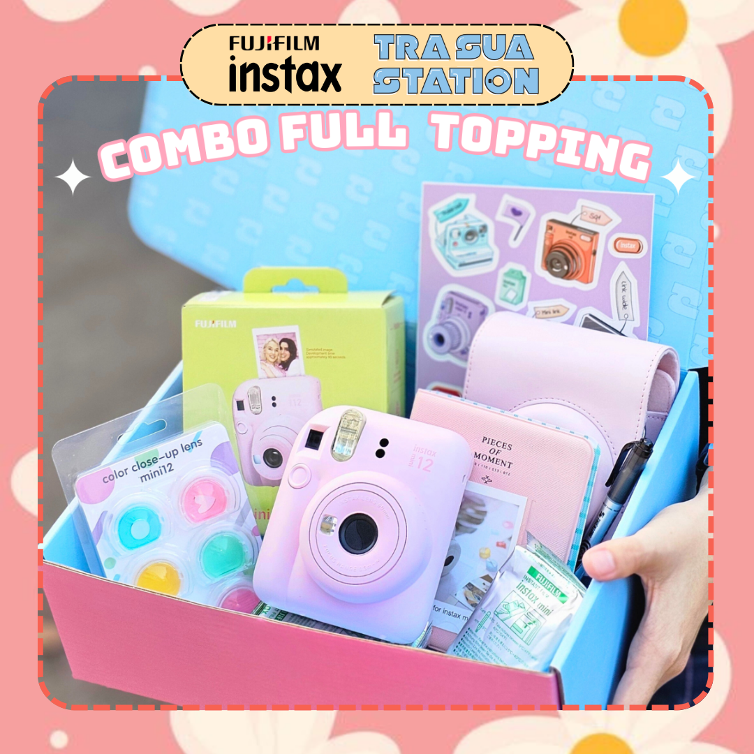[HN] COMBO INSTAX MINI 12 - Combo máy chụp ảnh lấy liền Fujifilm Instax Mini 12 và phụ kiện - Bảo hành 1 năm Chính hãng