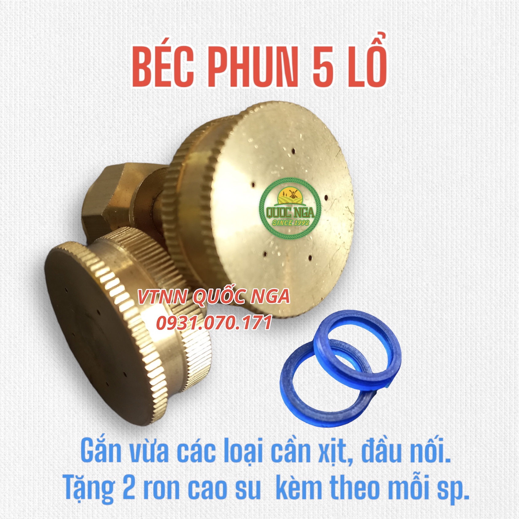 BÉC PHUN NƯỚC, PHUN SƯƠNG, TƯỚI CÂY - LOẠI 5 LỔ - KIỂU THẲNG HOẶC XÉO