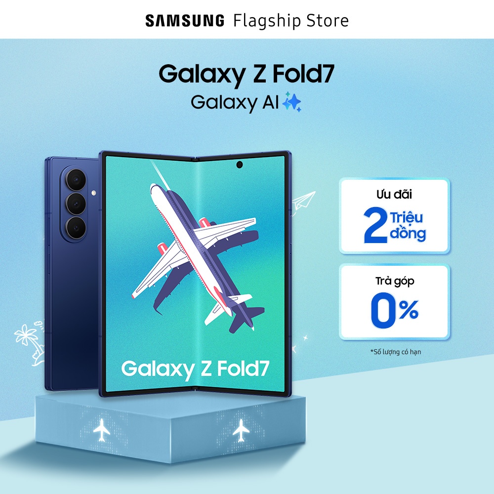 Điện thoại Samsung Galaxy Z Fold7 (256GB | 512GB), Điện thoại AI, Camera 200MP, Màn hình 8.0" tối ưu đa nhiệm, Mỏng nhẹ nhất