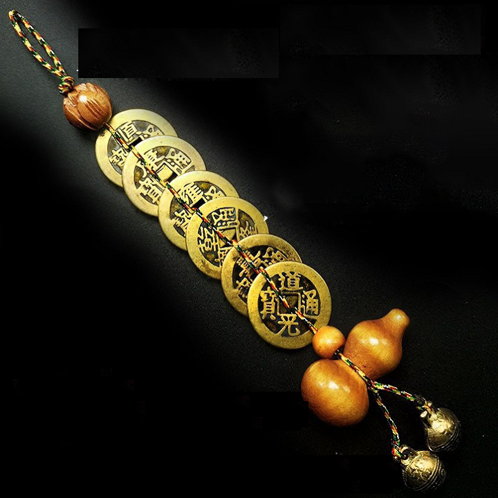 Dây Ngũ Sắc Đồng Xu Ngũ Đế Và Đồng Xu Hồ Lô May Mắn