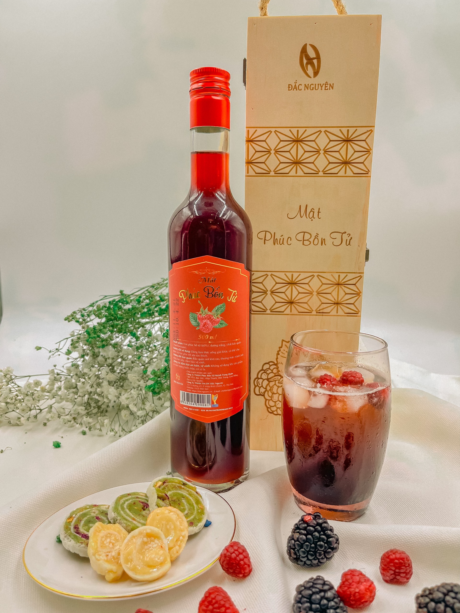 Mật Phúc Bồn Tử giải khát tốt cho sức khỏe chai 500ml