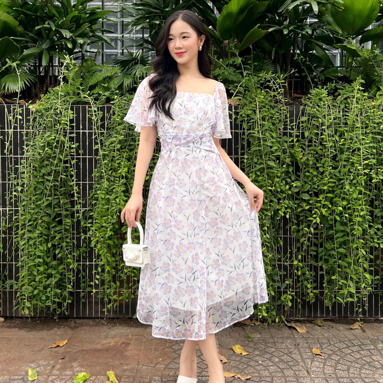 Olv - đầm lunaria floral dress