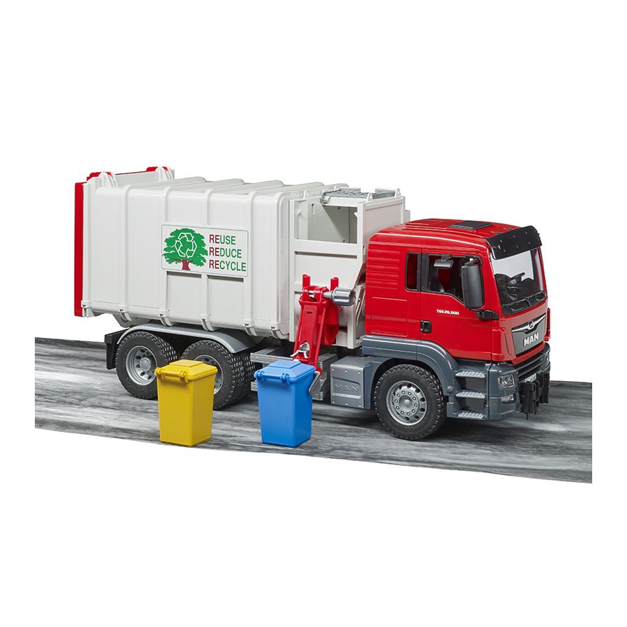 Đồ chơi Bruder - Đồ Chơi Dạng Mô Hình Theo Tỷ Lệ Thu Nhỏ 1:16 Xe Rác MAN TGS mã SP BRU03761