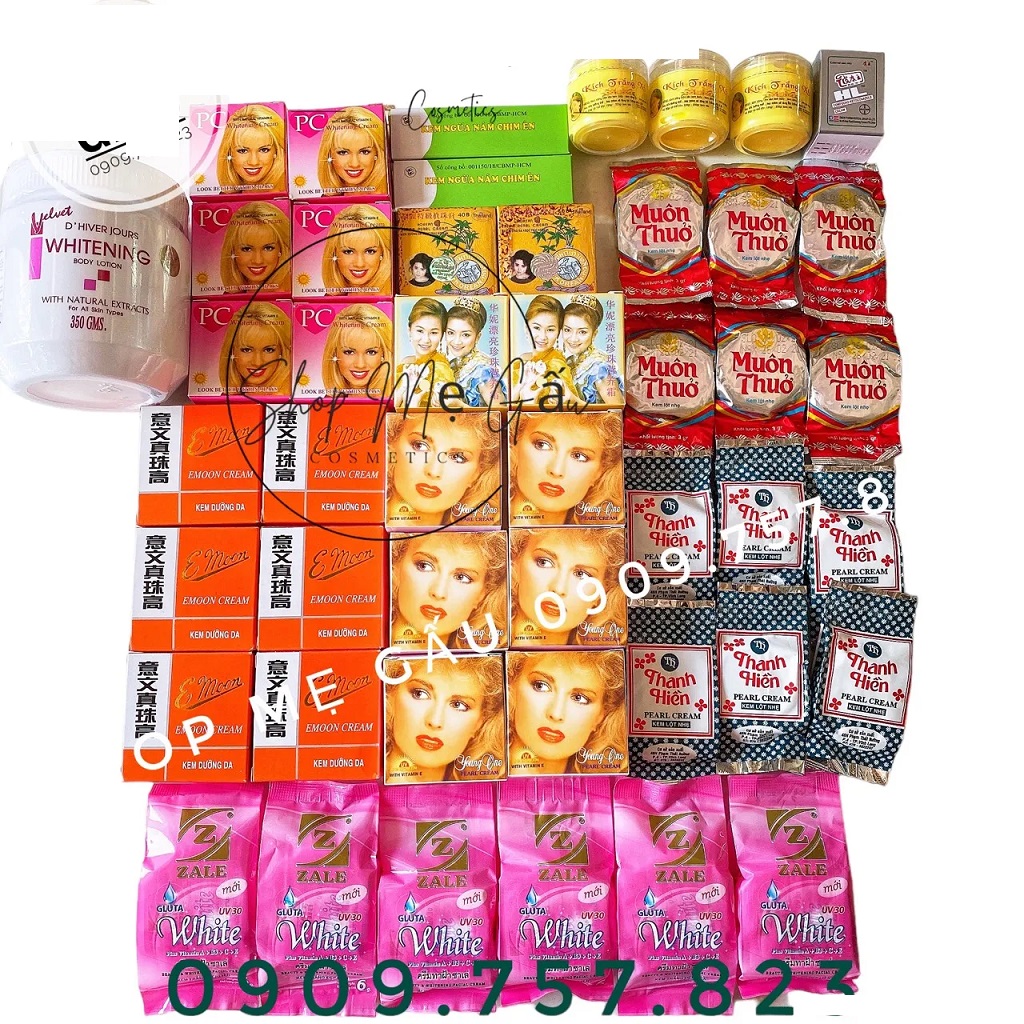  Công Thức Kem Trắng Nhanh Body Chuẩn Spa Tặng Kèm Muỗng Lấy Kem 