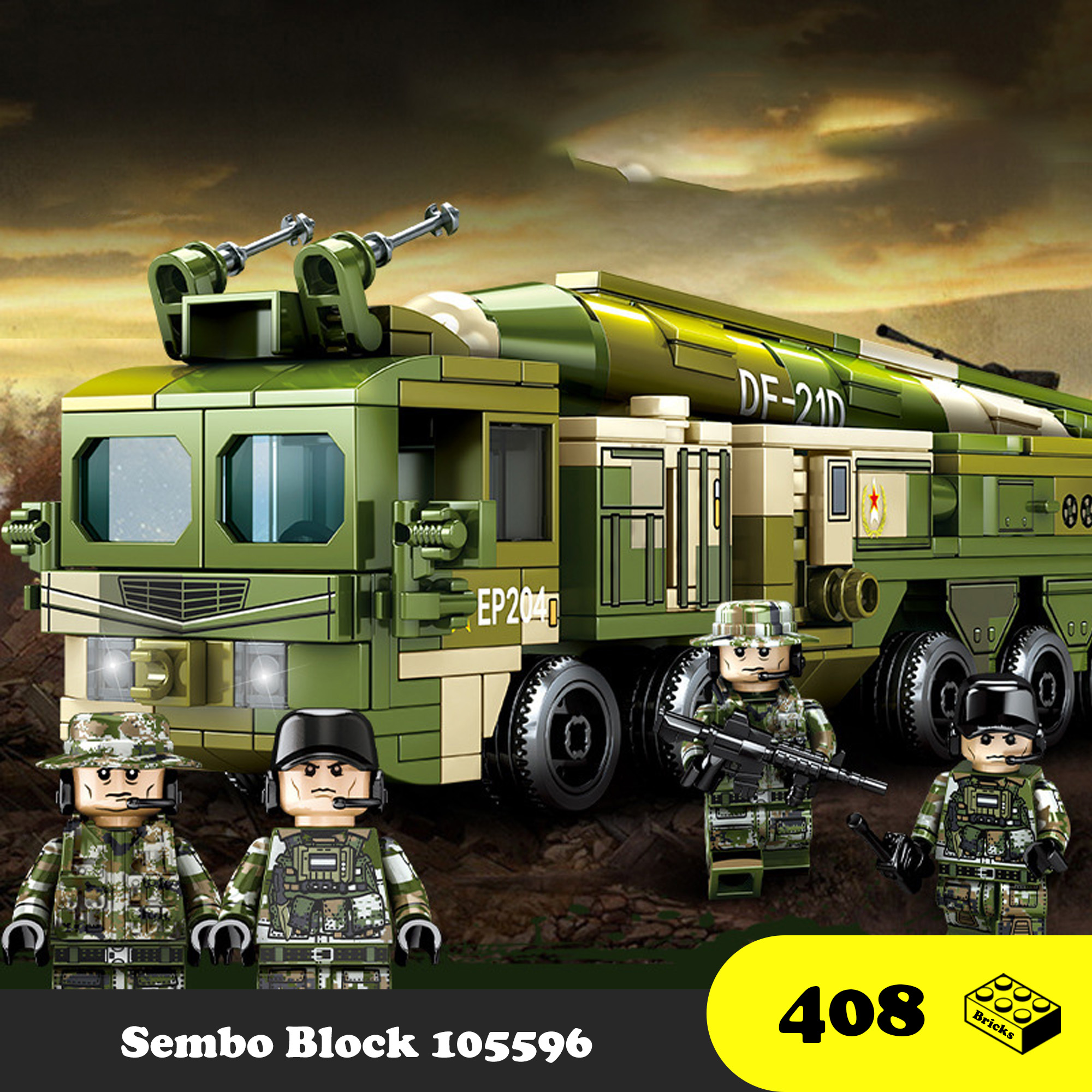 Sembo Block Missle Car 105596 - Đồ chơi Lego lắp ráp xe phòng thủ - DF-21D defense