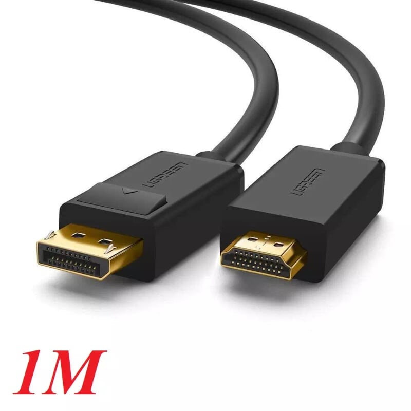 Ugreen 10238 1m màu đen cáp chuyển đổi displayport sang hdmi thuần đồng dp101
