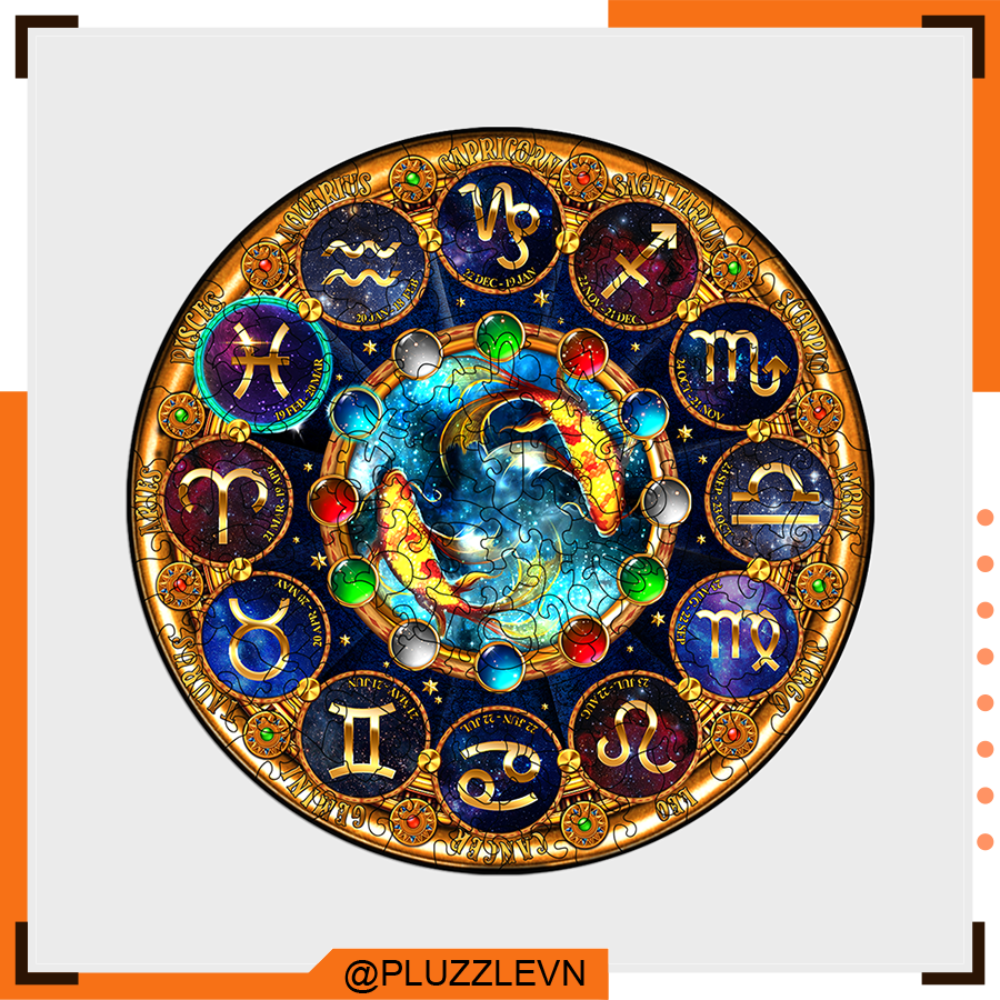 Puzzle Bộ Xếp Hình Gỗ 12 Cung Hoàng Đạo bởi PLUZZLE- Cung Song Ngư – PZ151