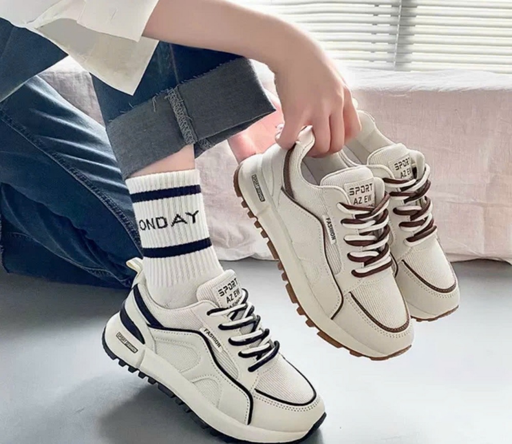 [Hoàn Tiền 15%]Giày thể thao đế cao dây kép mix màu cực nổi hottrend 2023 tag fashion DS01