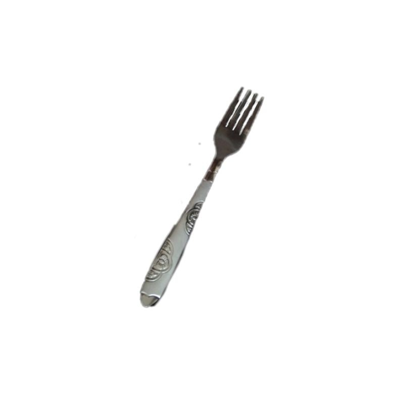 Dĩa ăn hoa quả inox hoa văn