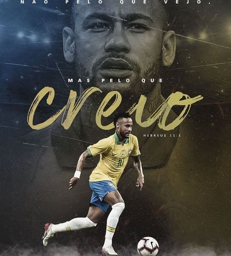 Poster dán tường, tranh cầu thủ bóng đá Neymar JR Ms:124