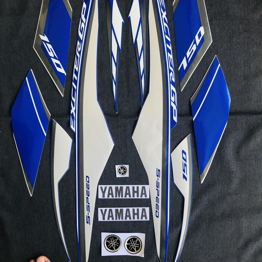 BỘ TEM RỜI XE MÁY, TEM 3 LỚP XE YAMAHA EXCITER 150CC NGUYÊN BẢN ZIN MẪU MỚI CỰC ĐẸP ( MÀU XANH GP )