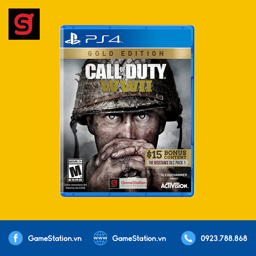 Đĩa Game PS4: Call Of Duty WW2 Gold Edition - US