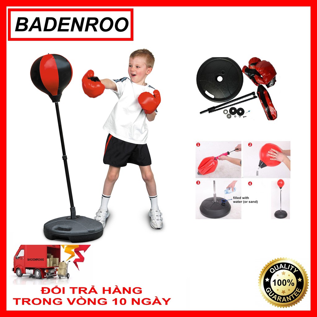 Bộ Đồ Chơi Đấm Bốc Cho Bé, Bóng đấm boxing tập phản xạ. Bóng đấm boxing phản xạ + Găng tay boxing+ Bơm TRẺ EM - Tiêu hao năng lượng tiêu cực, đấm bốc thế giới.